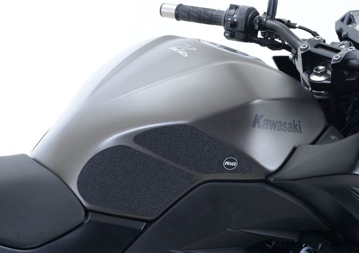 R&G Tank Traction Grip Kit For The Kawasaki Ninja 250 ('13-'17), Ninja 300 '13- and Kawasaki Z300 & Z250 '13-'18 models Colour: Clear