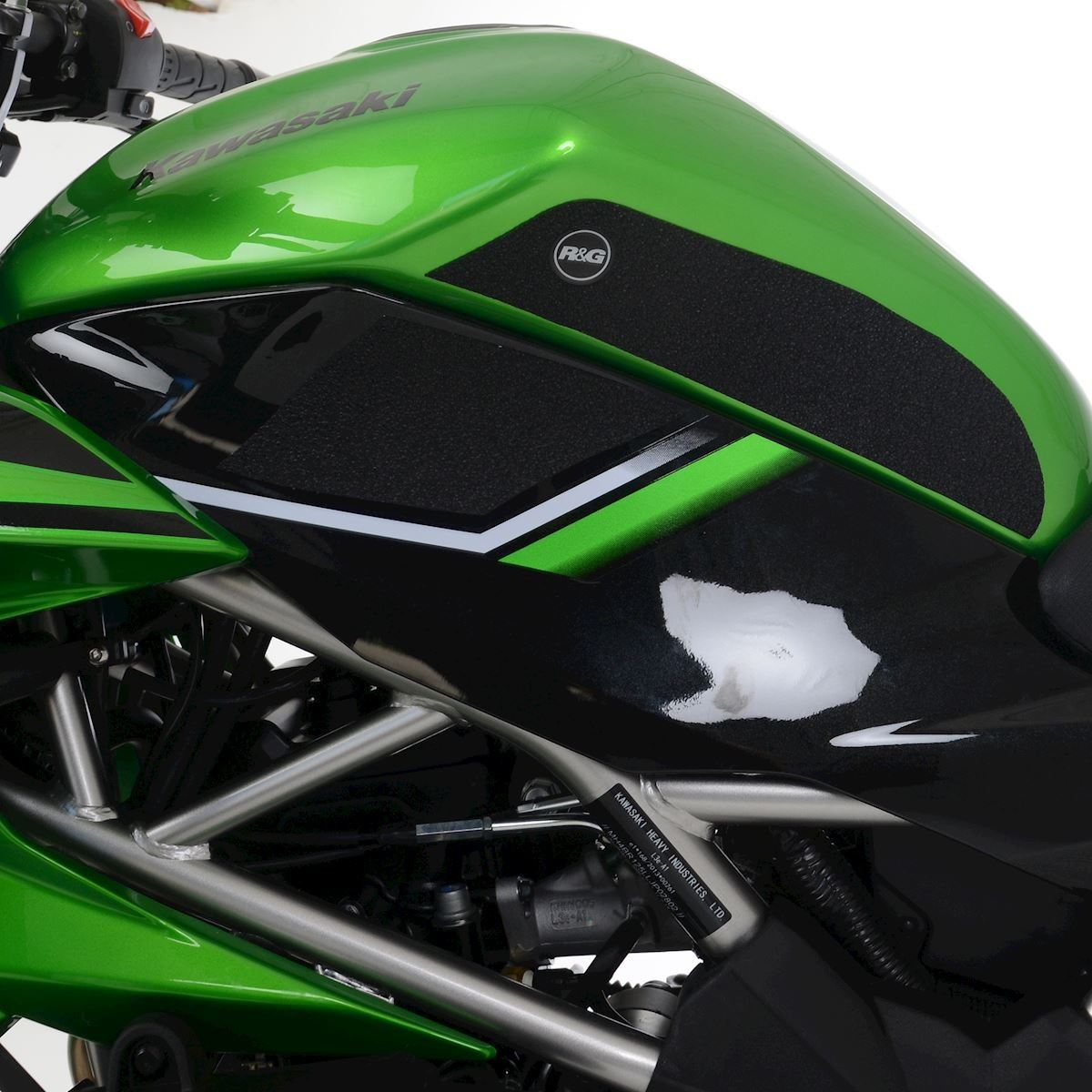R&G Tank Traction Grip for Kawasaki Z125 '21- (4- piece kit) Colour: Clear