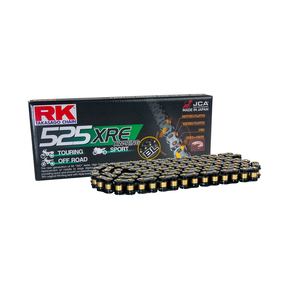RK BL525XRE-106 Black Scale XW-Ring Chain