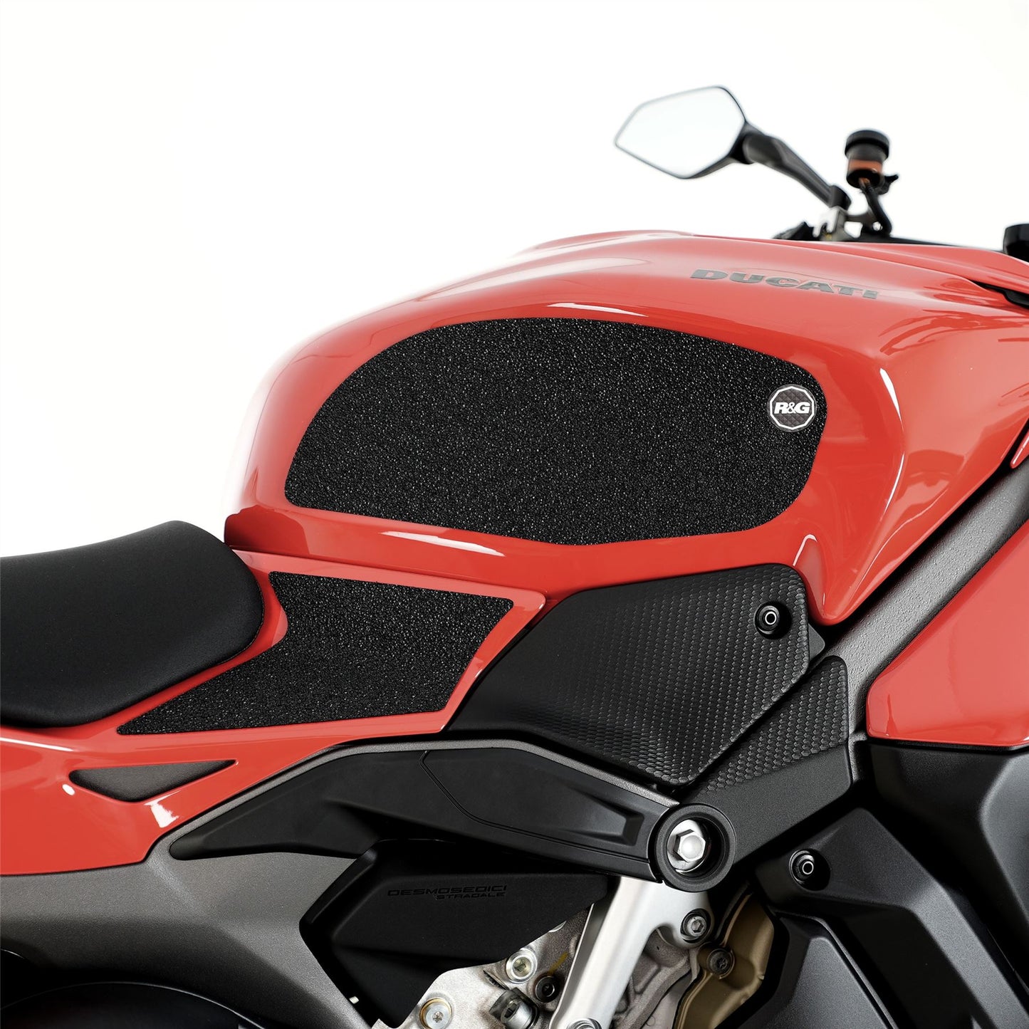 R&G Tank Traction Grips for Ducati Panigale V4 S, Streetfighter V4(S) '25- Colour: Clear