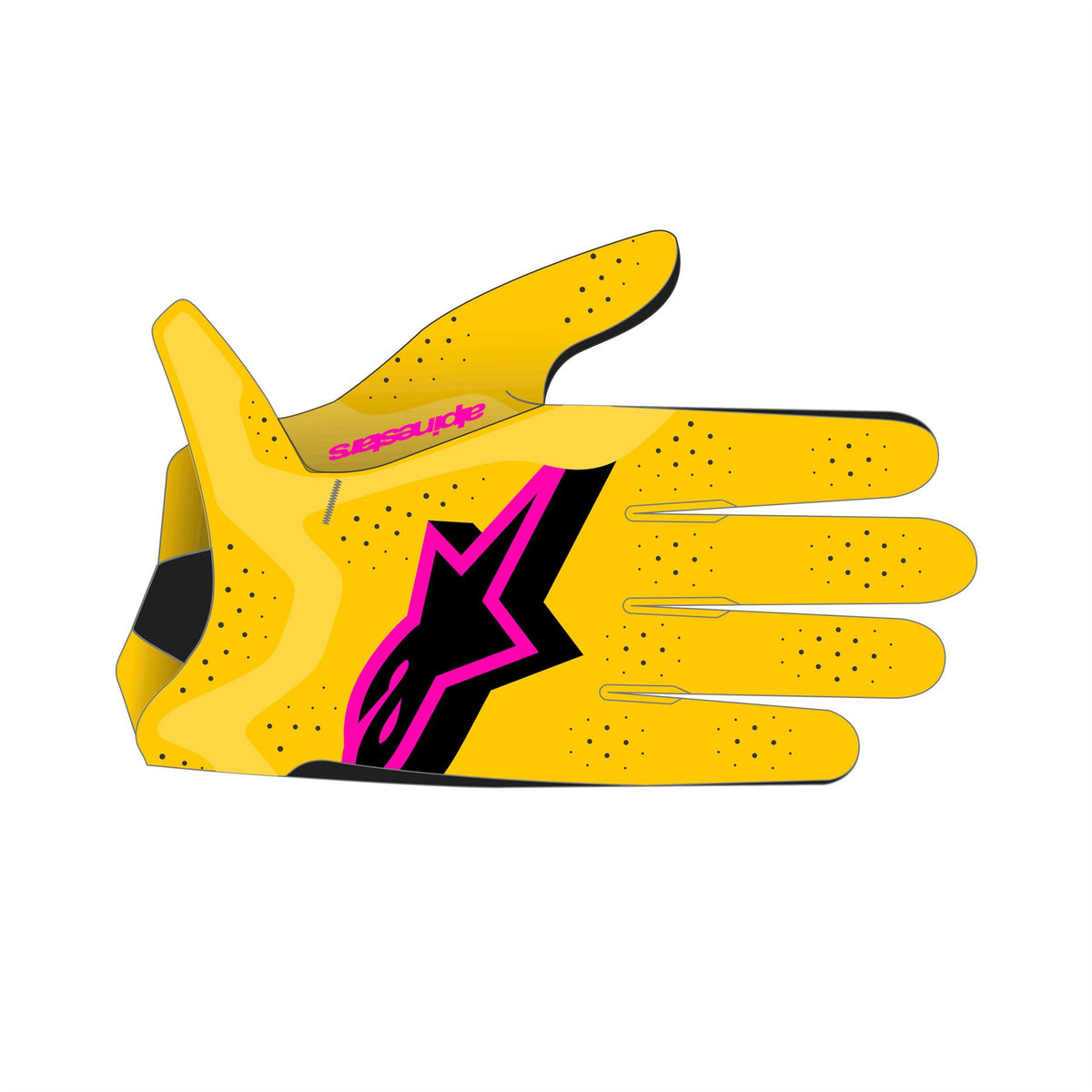 Alpinestars Supertech MX Gloves - Gold Black Fluo Pink - Size 4XL