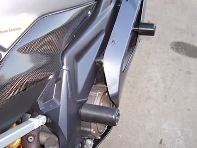 Crash Protectors - Classic Style for Aprilia RSVR/Factory '04/Tuono '06-'10 rear engine mount