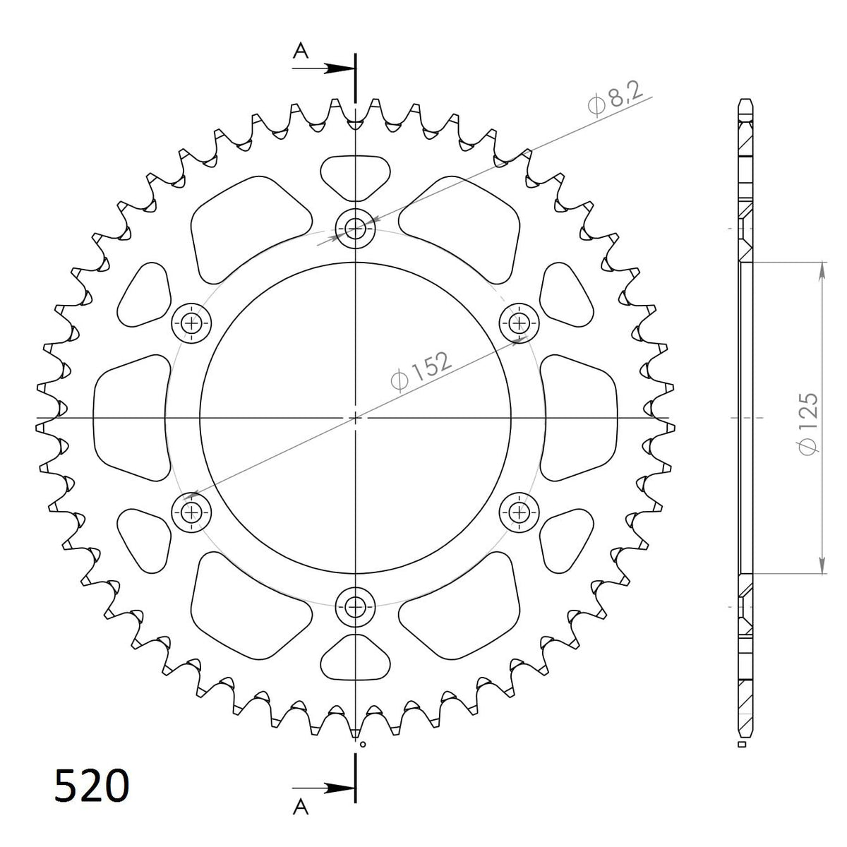SuperSprox Rear Alloy Enduro RAL-8000-49-Red AP-BN70