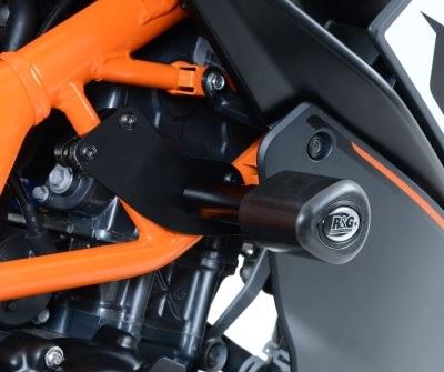 Aero Crash Protectors for KTM RC 125 '14-'21 / RC 200 '14-'21 and RC 390 '14-'21 Colour: White