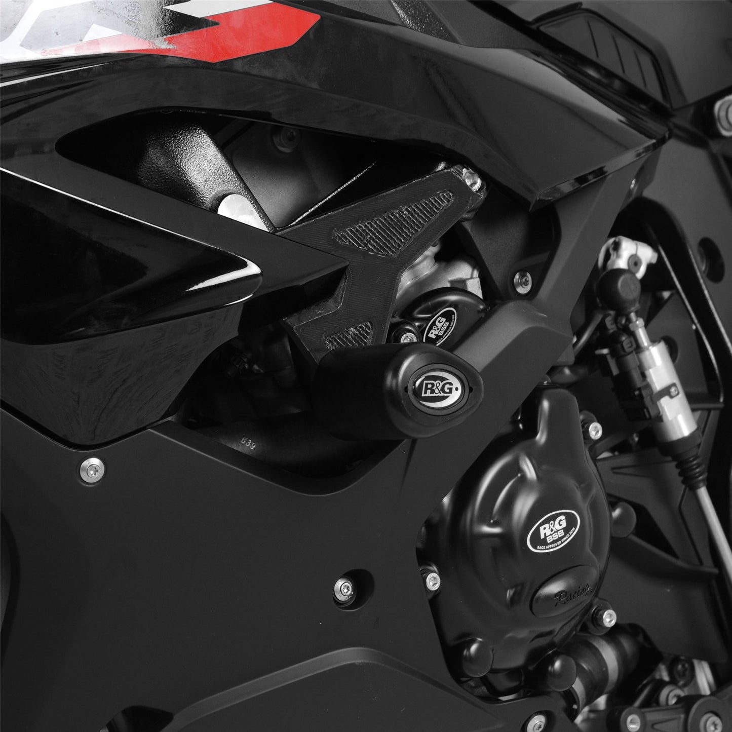 Crash Protectors - Aero Style for BMW S1000RR '23- & M1000R '23- '24 (SYMMETRICAL Kit) Colour: Black