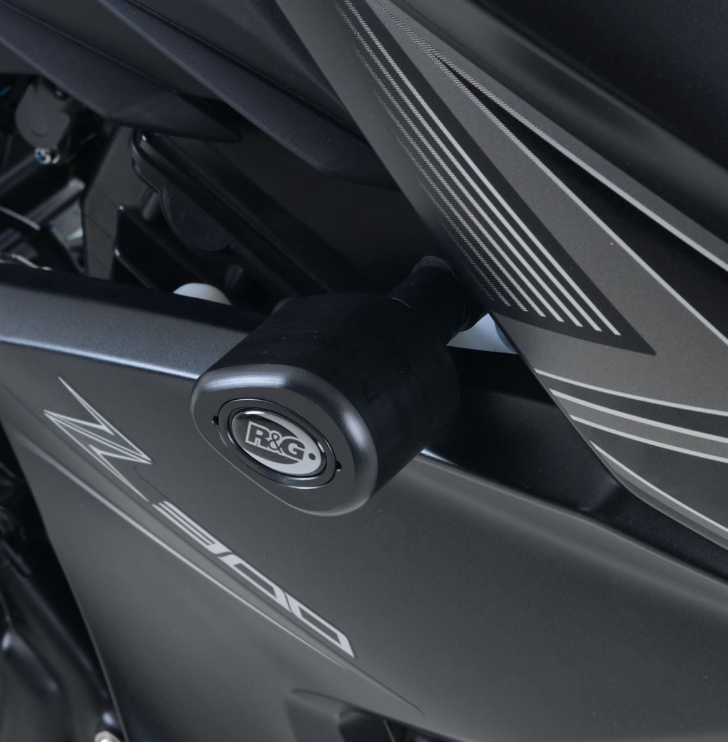 Crash Protectors - Aero Style for Kawasaki Z250 '15-'18 /Z300 '15- Colour: Black