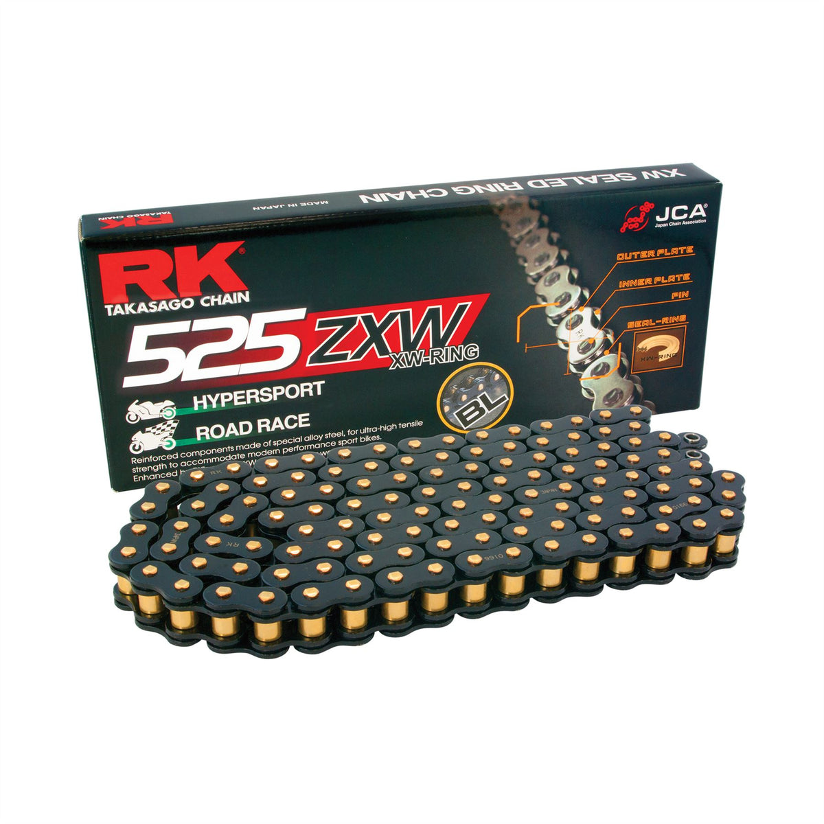 RK BL525ZXW-106 Black Scale XW-Ring Chain
