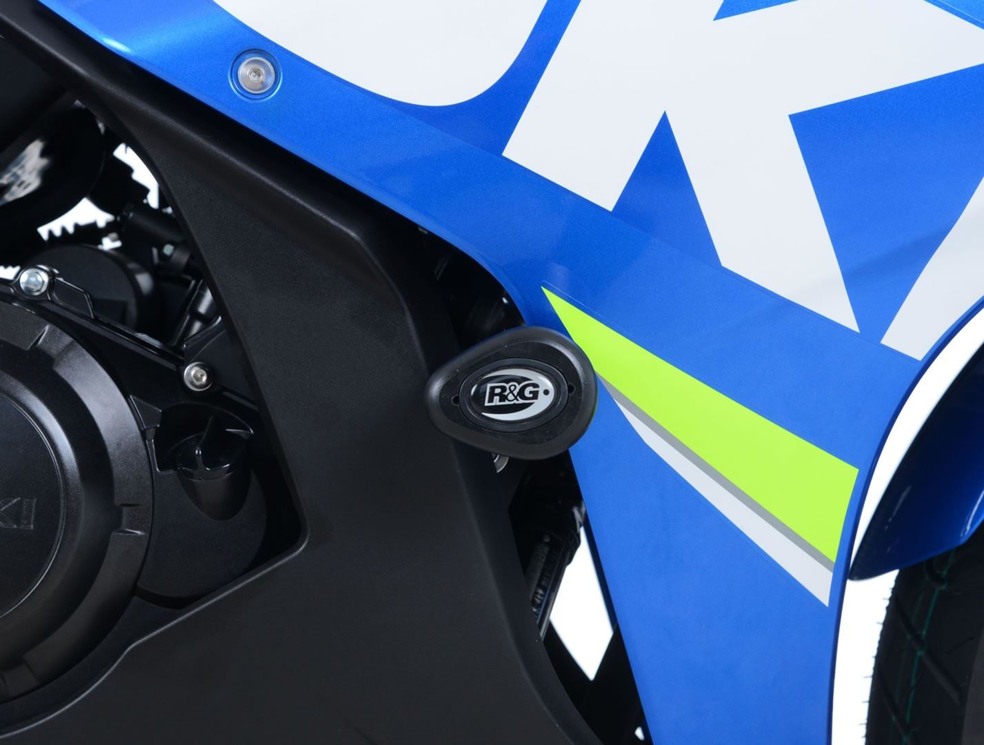No-cut Crash Protectors - Aero Style for Suzuki GSX250R '17- and Suzuki V-Strom 250 '17- Colour: White