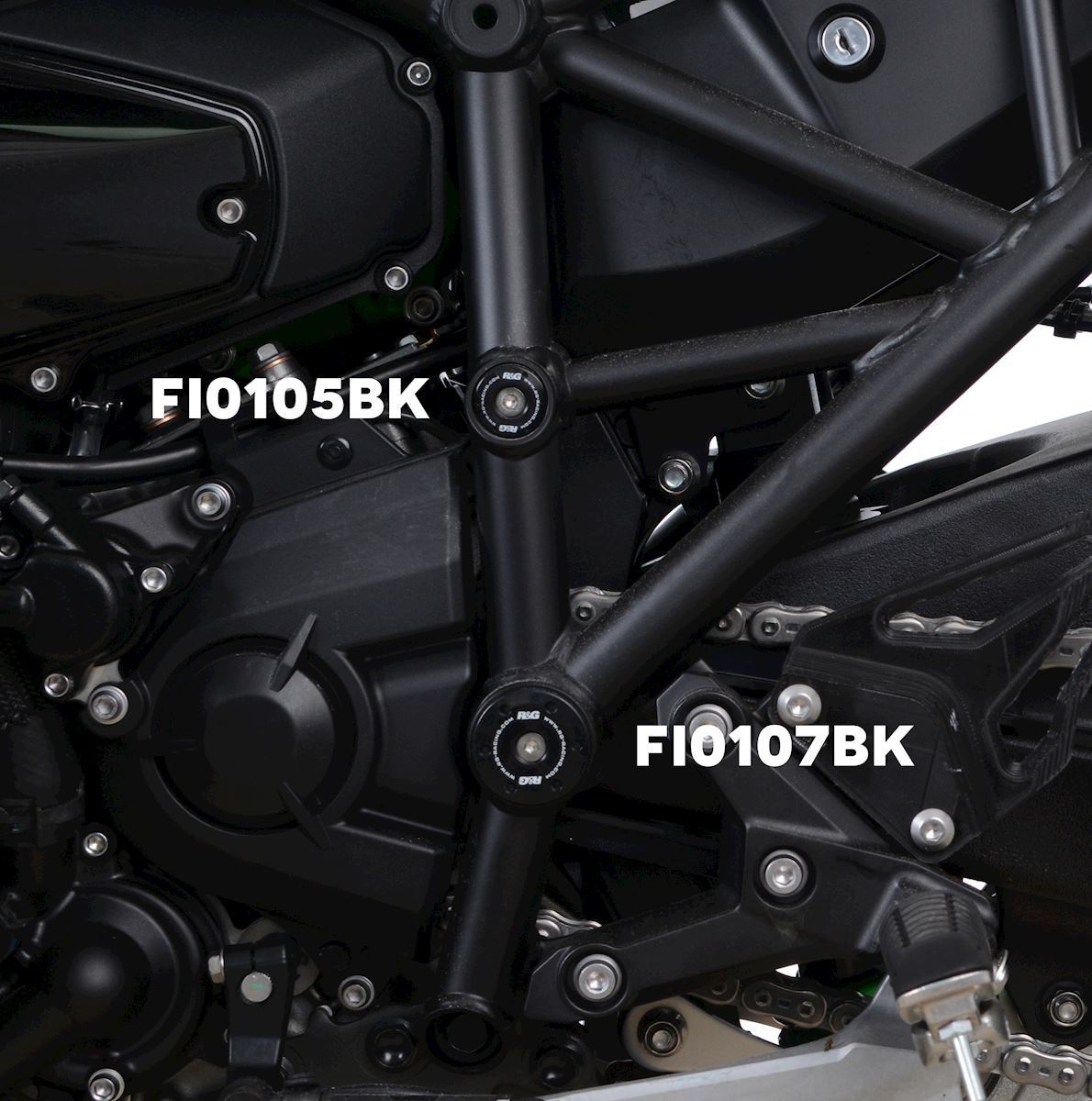 Frame Plug kit for Kawasaki H2 SX (SE) '18- '24 (5 piece)