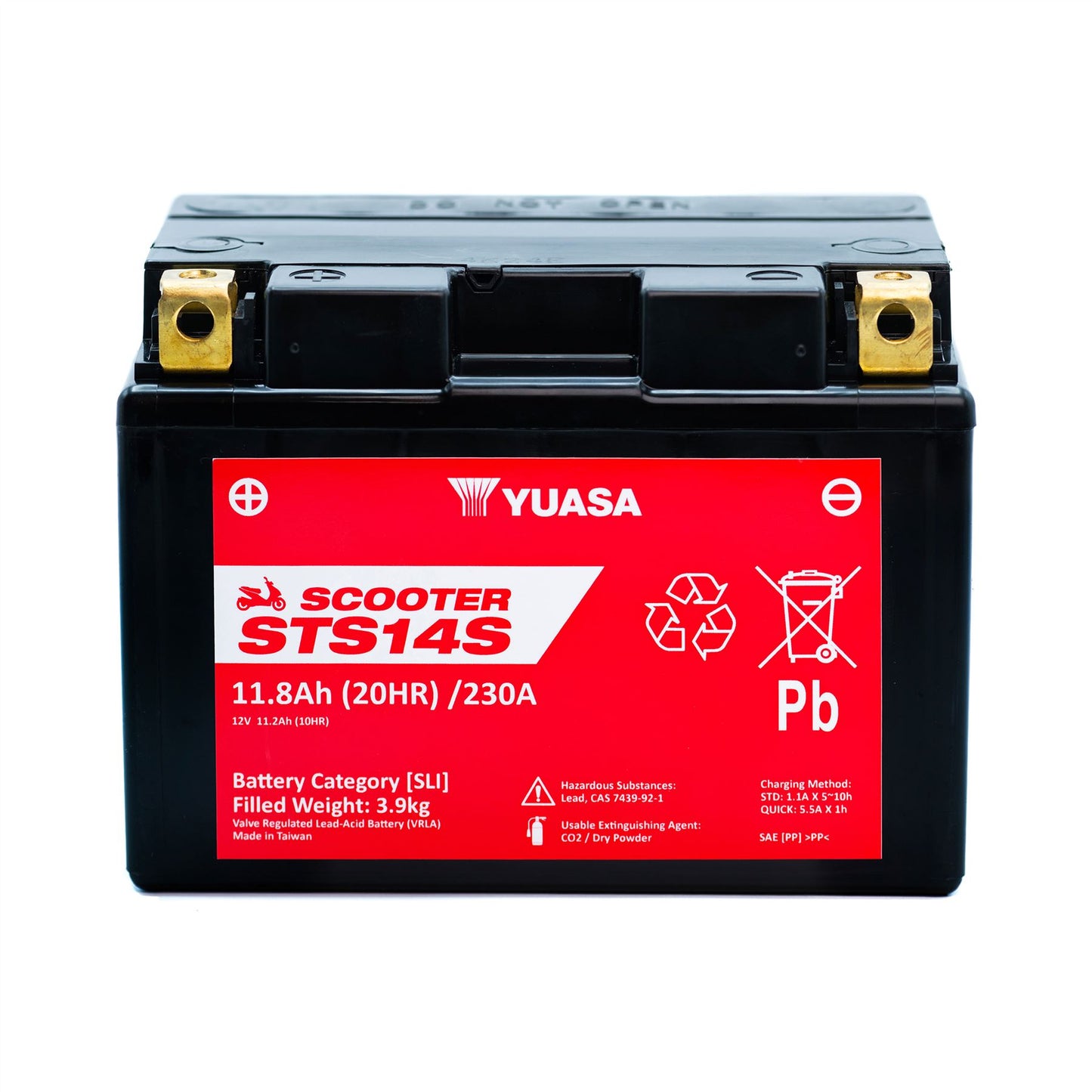 Yuasa STS14S (CP) 12V MF VRLA Scooter Battery