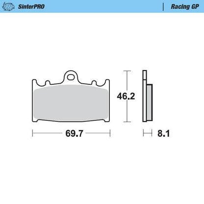 Moto-Master Racing GP SinterPRO Brake Pads - 99912
