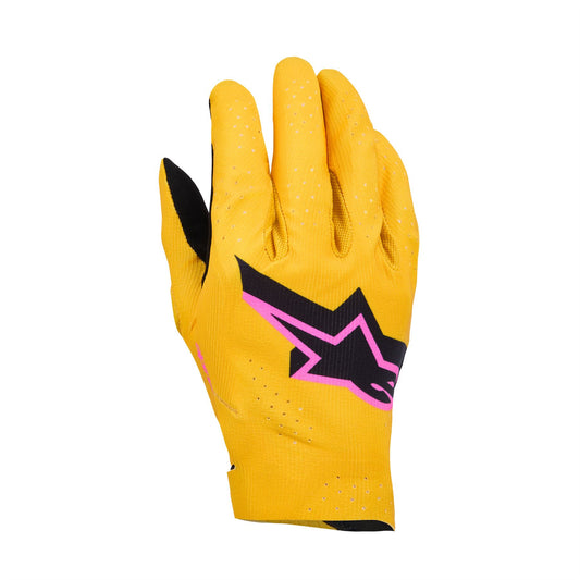 Alpinestars Supertech MX Gloves - Gold Black Fluo Pink - Size 4XL