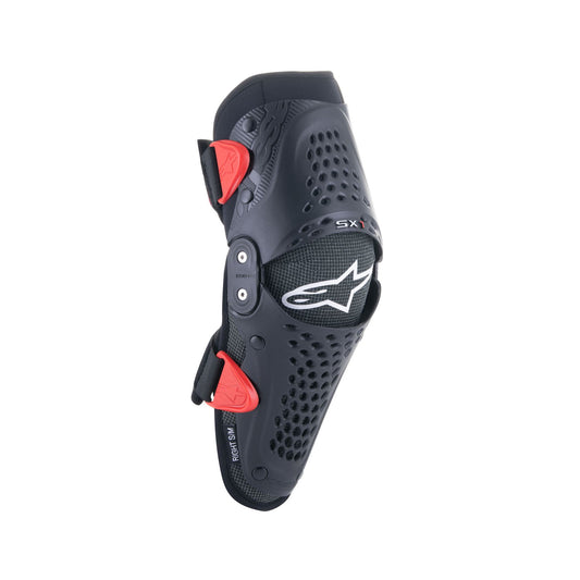Alpinestars SX-1 Youth Knee Protector - Black Red - Size L/XL