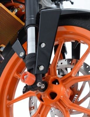 Fork Protectors for KTM 125 Duke '11-'23 ,200 duke '12-, 390 Duke '13-'23, RC125/200 '14- RC390 '14-'21, 250 Duke '17-, Husqvarna Vitpilen/ Svartpilen 401 '18-'23 & Svartpilen 125 '21- Colour:: Black