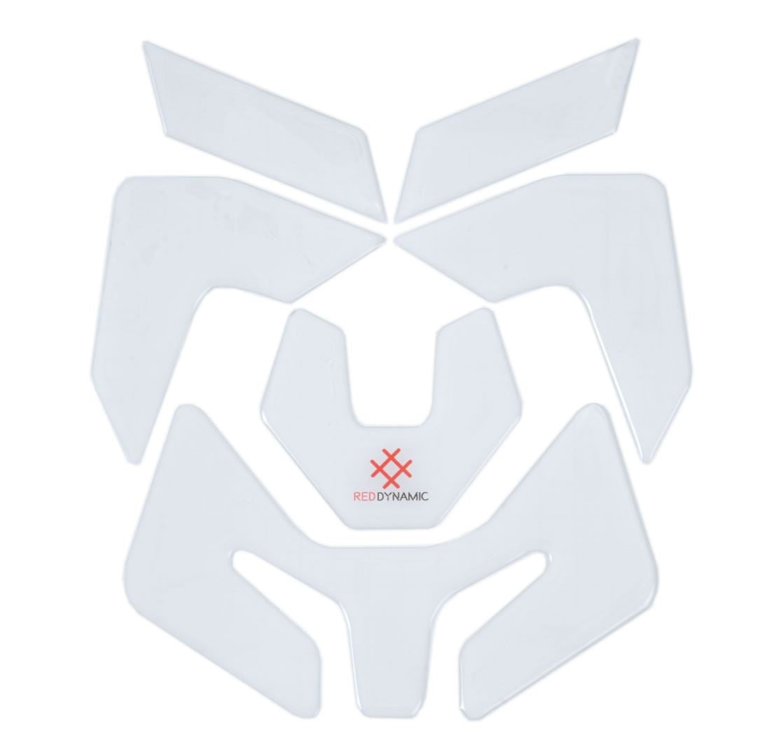 Red Dynamic Helmet Defender (6 Piece - Clear)