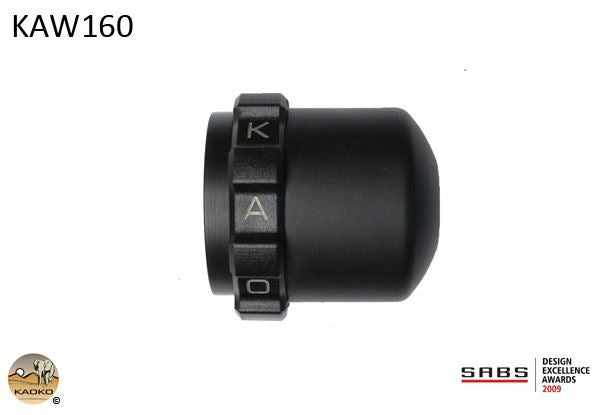 Kaoko Throttle Stabilizer for Kawasaki Z1000SX ('10- '24) & Ninja 1100SX '25- : models with parallel 37,8mm OD bar end weights.
