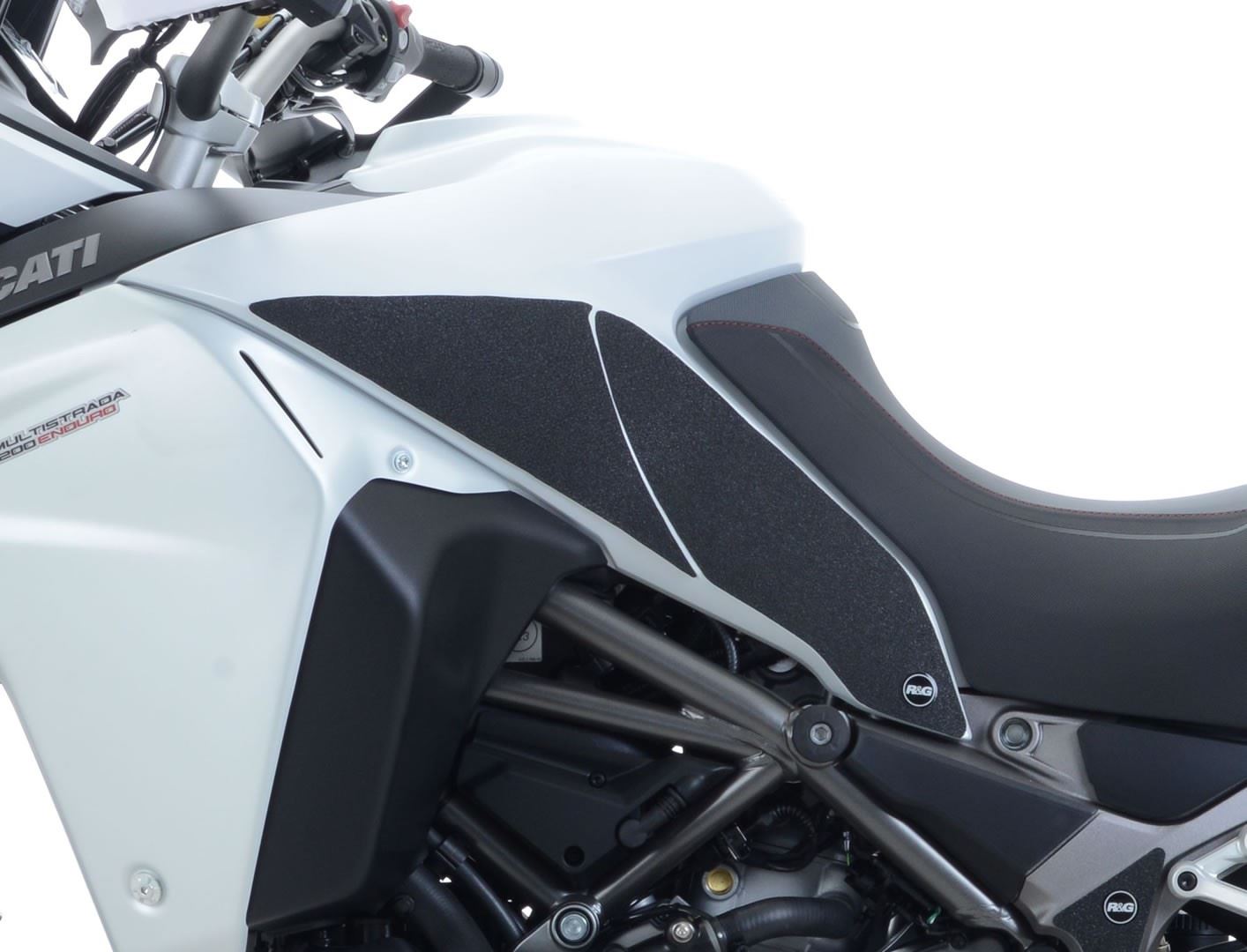R&G Tank Traction Grips for Ducati Multistrada 1200 Enduro '16- Colour: Black