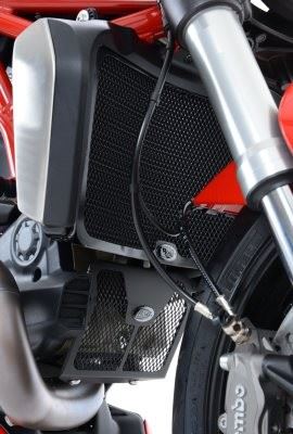 Front Cylinder Head Guard for Ducati Monster 1200 / 1200S / 1200R '14- Mounting Block Colour: Black