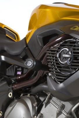 Crash Protectors - Aero Style for Benelli Cafe Racer 1130 '05- Colour: Black