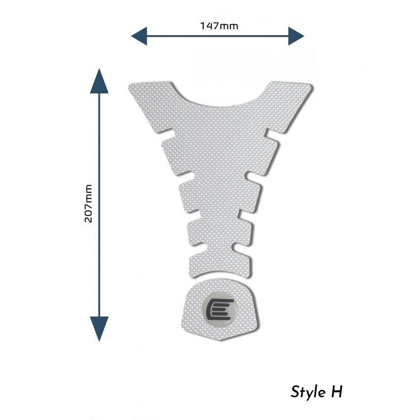 Eazi-Grip PRO Centre Tank Pads Style : Style H Eazi-Grip Colour: Clear