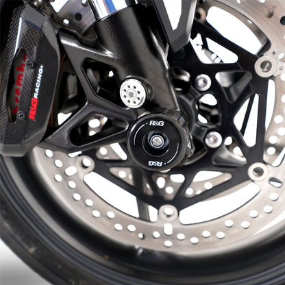 Fork Protectors for the Triumph Daytona 675 '13-, Daytona 660 '24-, Street Triple RX '15-, Street Triple R/RS 765 '17-/ Street Triple S 765 '17- '20, Daytona Moto2™ 765 '20- '24, Trident 660 '21- & Tiger 660 Sport '22- '24