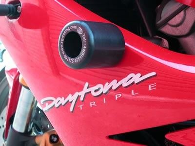 Crash Protectors - Classic Style for Triumph 675 Daytona '06-'12 Colour: White