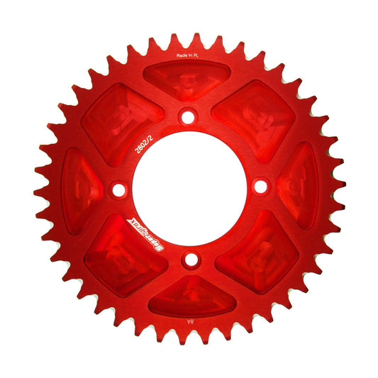Supersprox Aluminium Rear Trials 2802/2-42 Red Solid Trial Rear AP-BT2802S