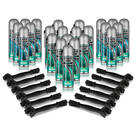 Motorex Road chain clean/ lube bundle - Chain Clean /  Road Chain Lube /  Harvard cleaning brushes