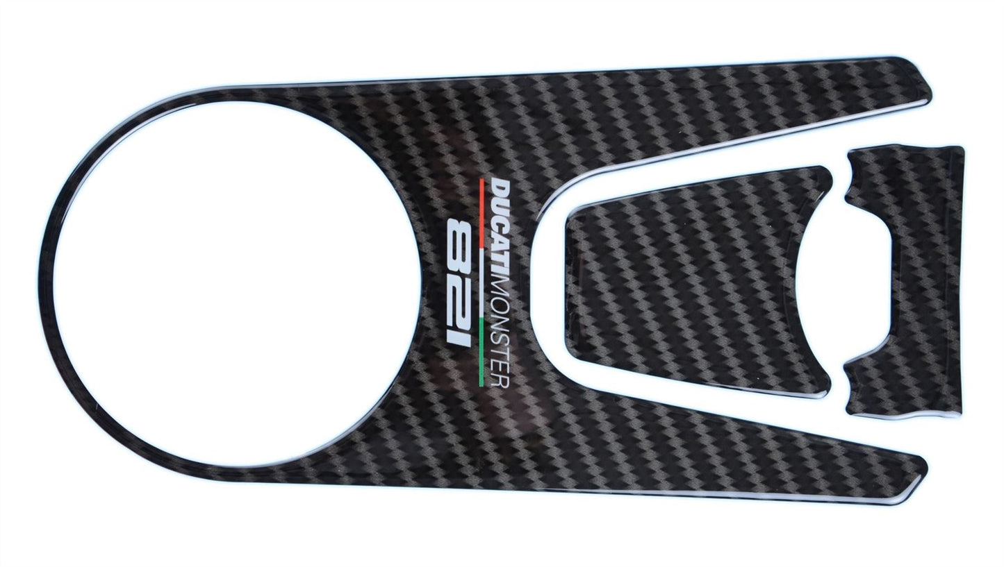 Red Dynamic Carbon Fibre Yoke Pad for Ducati Monster 821