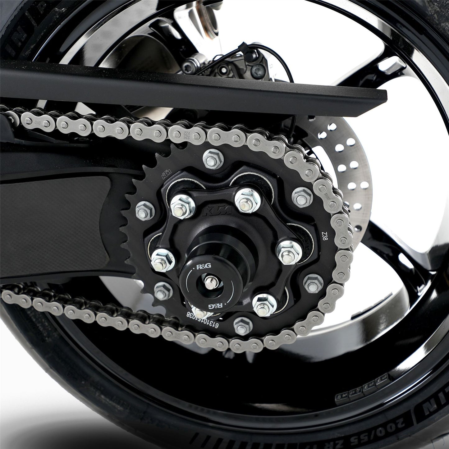 Swingarm Protectors for KTM 1290 Super Duke R and GT, KTM 1390 Super Duke R (Evo) 2024 Colour: Black
