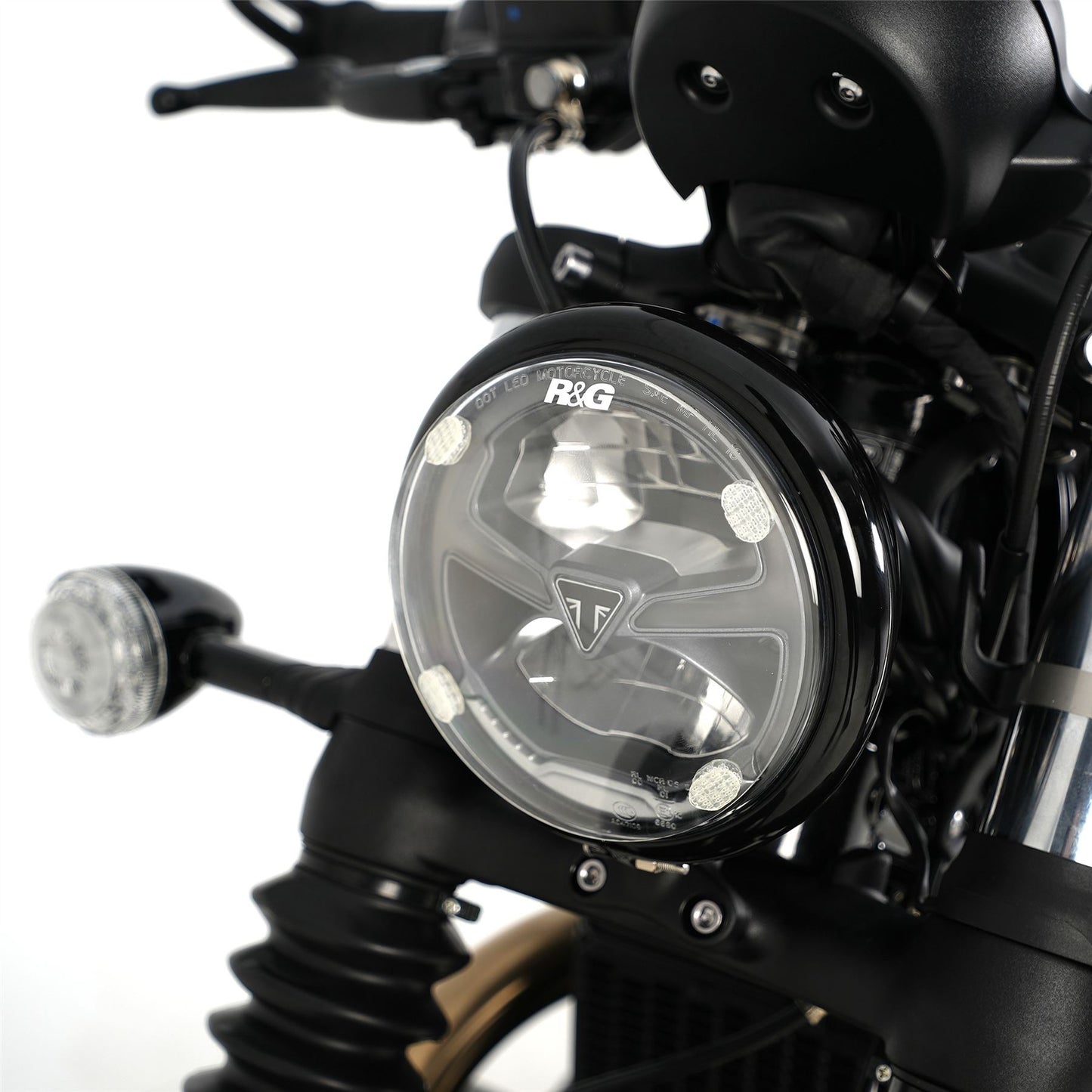 Headlight Shield for Indian FTR1200 (S) '19-, Scout Bobber '20- & Triumph Scrambler 1200 XC/XE '19-, Bonneville bobber '21-