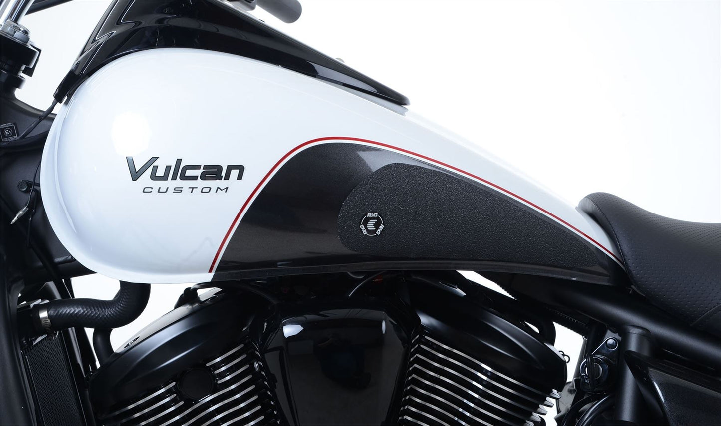 R&G Tank Traction Grips for Kawasaki Vulcan VN900 Csutom '07-, Classic '06- and Classic LT '11- Colour: Black