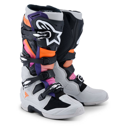 Alpinestars Tech 7 - Black Light Gray Orange Fluo Magenta - US 10 / EU 44.5