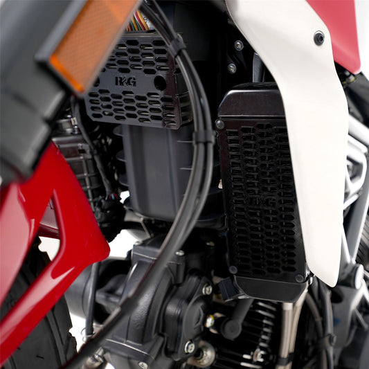 PRO Oil Cooler Guard for Ducati Scrambler Icon, Nightshift & Full Throttle '23-, Scrambler Icon '15-'20, Desert Sled '17-'21, Scrambler Flat Track Pro '16 & '19, Scrambler Classic '15-'20, Monster 797 '17-'18 & Scrambler Urban Enduro '15-'17 Colour Finish