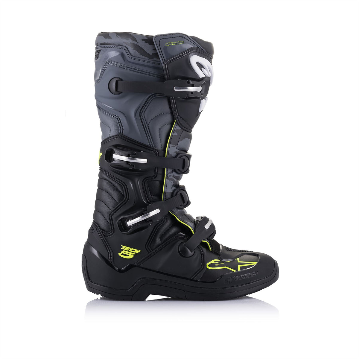 Alpinestars Tech 5 - Black Cool Gray Yellow Fluo - US 12 / EU 47