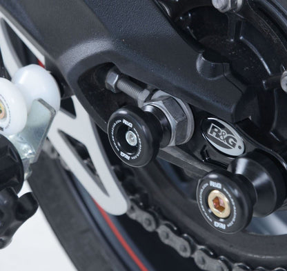 Spindle Sliders for Triumph Daytona 675, Triumph Daytona Moto2™ 765 '20-, Street Triple '07- and Street Triple R '08- models.