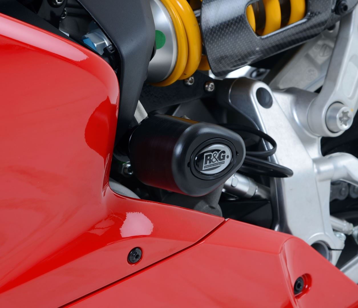 Crash Protectors - Aero Style for Ducati 899 / 959 / 1199 / 1299 Panigale ,Panigale V2 '20- '24 [No Drill Kit] Colour: Black