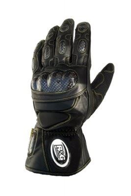 Leather Deluxe Motorcycle Gloves - Black Size: Extra Extra Large