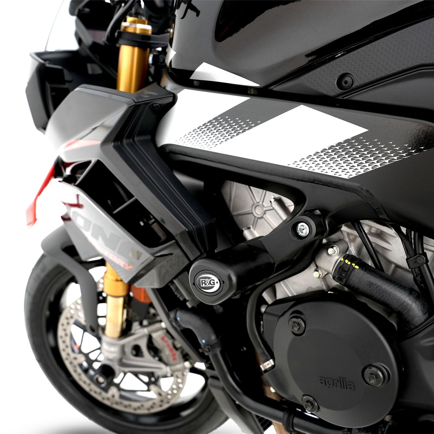 Crash Protectors - Aero Style for Aprilia RSV4 '09- '24, Tuono V4 '11-'20, RSV4 1100 Factory '19-'20, Tuono V4 1100 (Factory) '15-  Colour: White