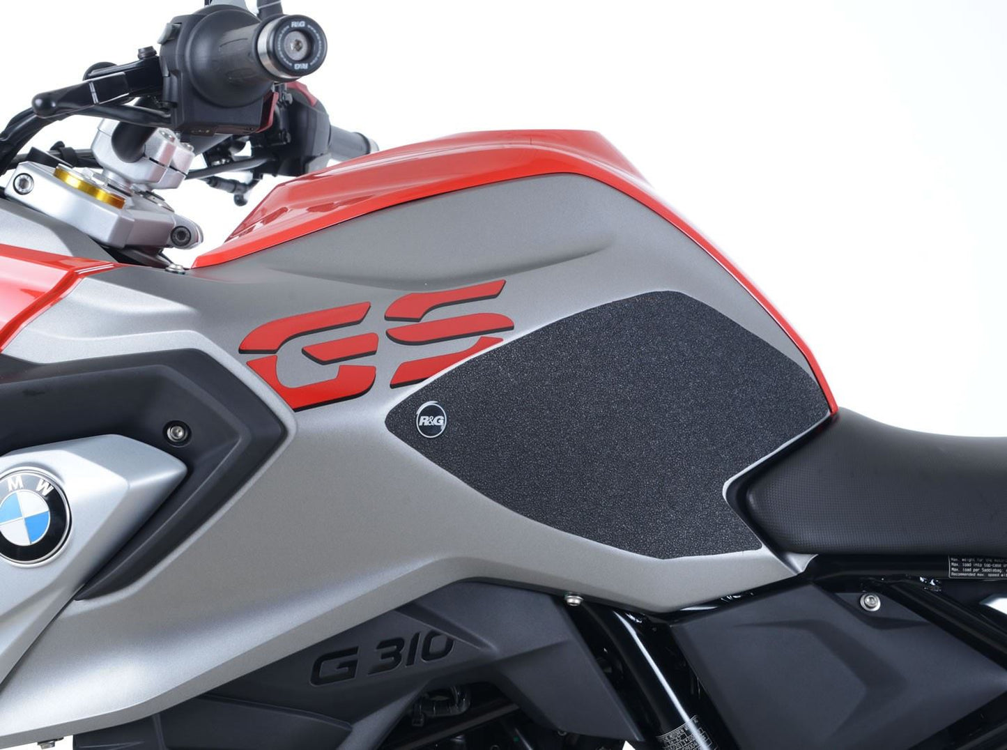 R&G Tank Traction Grips for BMW G310GS '17- Colour: Black