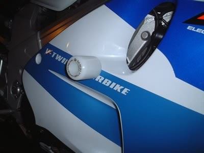 Crash Protectors - Classic Style for Suzuki TL1000R Colour: White