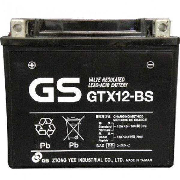 GS GTX12-BS (CP) 12V Pre Fillled MF VRLA Battery