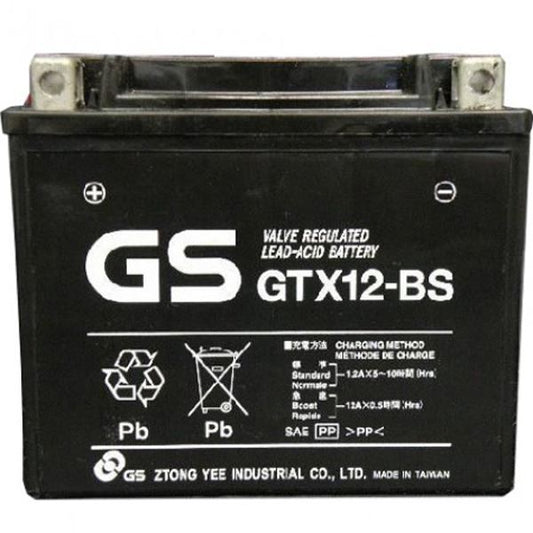 GS GTX12-BS (CP) 12V Pre Fillled MF VRLA Battery