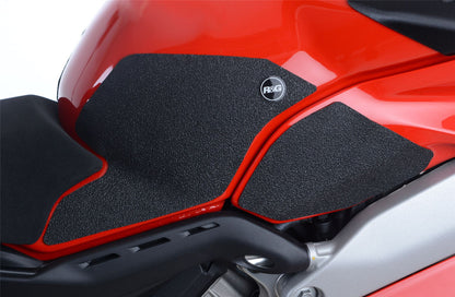 R&G Tank Traction Grips for Ducati Panigale V4, V4S, Speciale '18-'21, V4R '19-'21 & Streetfighter V4 (S) '20-'22 Models Colour: Black