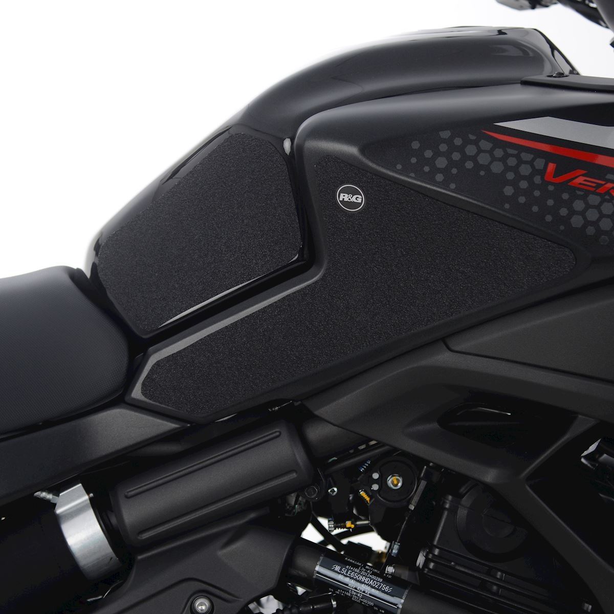 R&G Tank Traction Grips for Kawasaki Versys 650 '22- '24 Colour: Clear