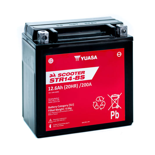 Yuasa STR14-BS (CP) 12V MF VRLA Scooter Battery