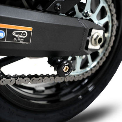 Cotton Reels for Kawasaki Z900 '17- , Z900RS '21- '24, ZH2 '20- '24 and Triumph Bonneville Bobber '17-'20 models Colour: Black
