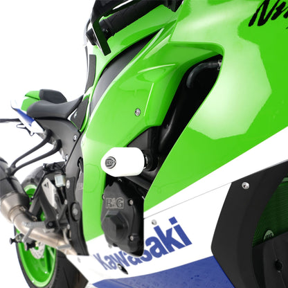Crash Protectors - Aero Style Kawasaki ZX-10R '11- & ZX-10RR '21-  Colour: White