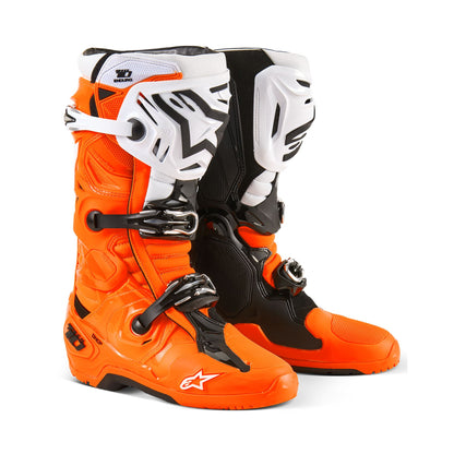 Alpinestars Tech 10 Enduro Orange Fluo Black White - US 13 / EU 48
