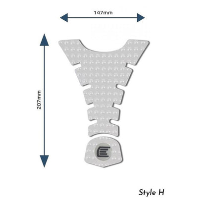 Eazi-Grip EVO Centre Tank Pads  Style : Style H Eazi-Grip Colour: Clear